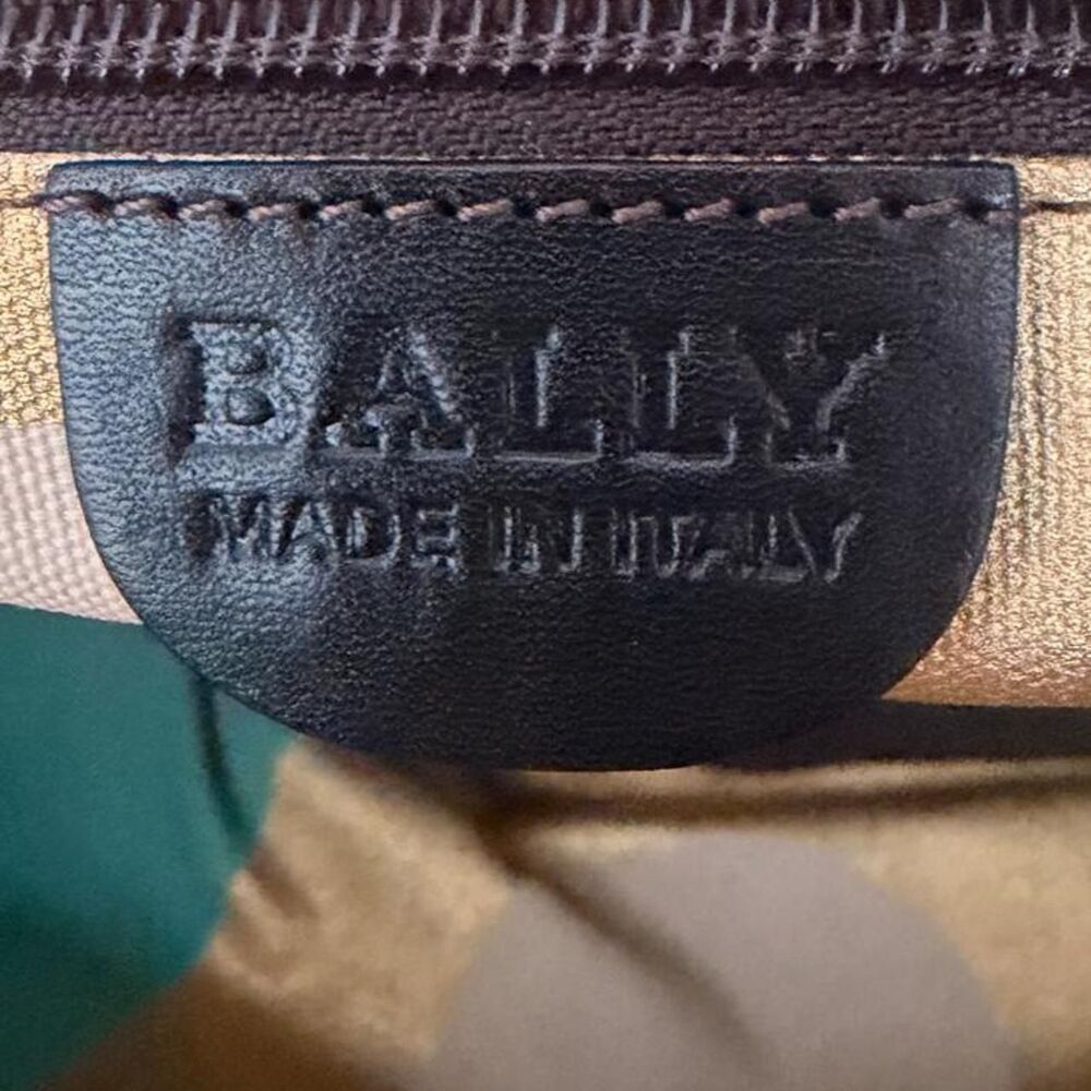 Vintage Bally Black Leather Handbag Ribbed Pleated Top Handle Made in Italy - Picture 3 of 8